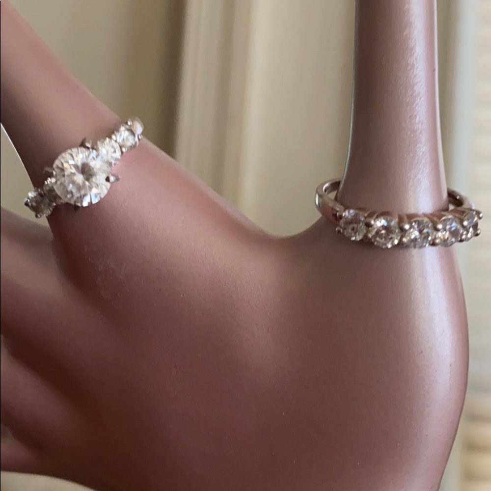 CZ Wedding Set Size 9 - Picture 2 of 2